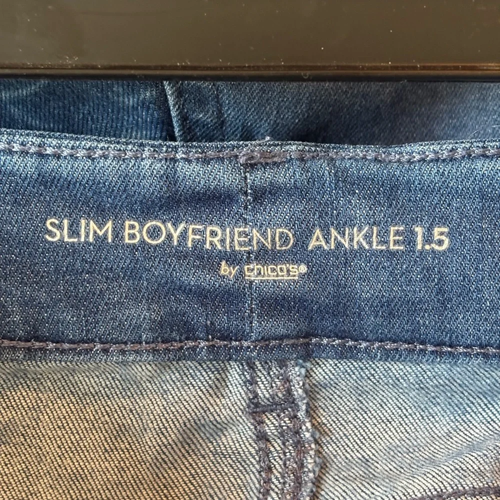 Chico's Blue Straight Leg Jeans with Classic Denim Style - Picture 6 of 6